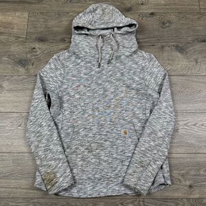 Carhartt Newberry‎ Cowl Sweatshirt Women's Small Gray Hoodie Pullover 102481